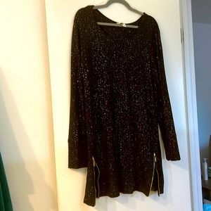 Black and gold sparkle Soma tunic